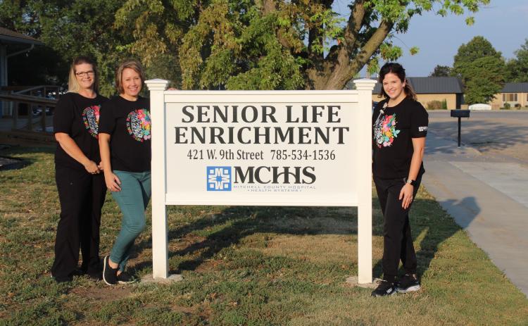 Pictured L to R: SLE Staff: Shannon DePoy, Unit Secretary/CNA; Sara Grout, LSCSW; and Ashley Gasper, RN